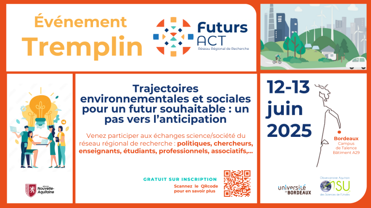 Futurs-ACT #TREMPLIN 2025 : Trajectoires environnementales et sociales pour un futur souhaitable : un pas vers l